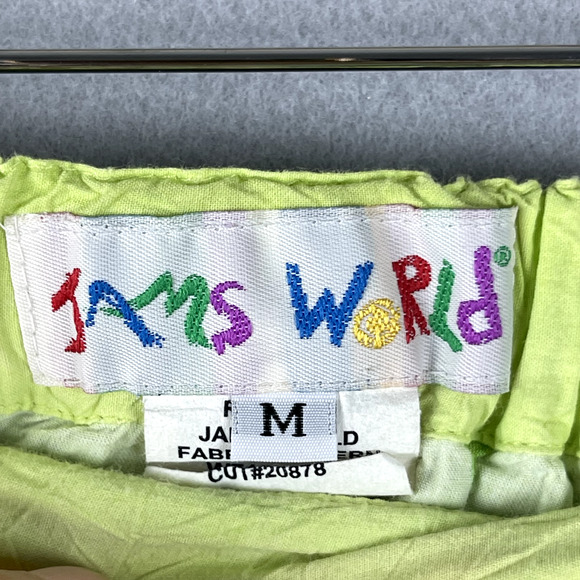 Jams World Pope Pants Womens Medium Floral Cropped Crinkle Pull On Hawaiian - Picture 10 of 16